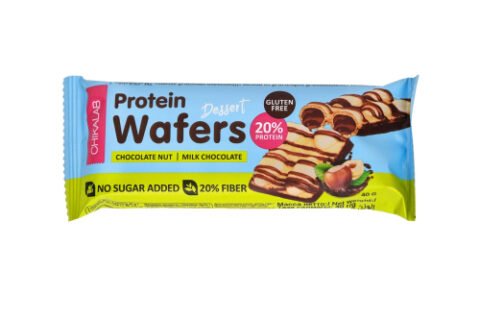 CHIKALAB PROTEIN WAFERS CHOCOLATE NUT MILK CHOCOLATE 40G