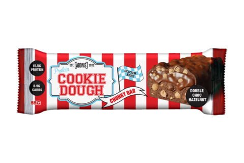 ADONIS COOKIE DOUGH BAR DOUBLE CHOC HAZELNUT 55 GM