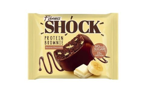 فيتنس شوك - بروتين براوني - شيكولاتة و موز - 50 جم 1 FITNESS SHOCK PROTEIN BROWNIE BANANA CHOCOLATE 50 GM