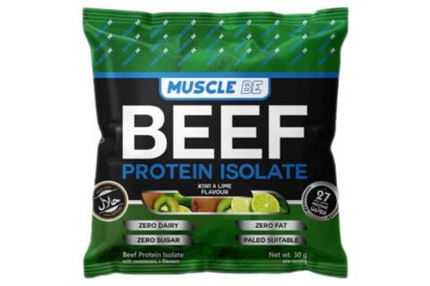 ماسل بيف - بروتين اللحم المعزول - كيوي و ليمون - 30 جم 1 MUSCLE BE BEEF PROTEIN ISOLATE SACHET KIWI&LIME 30 GM