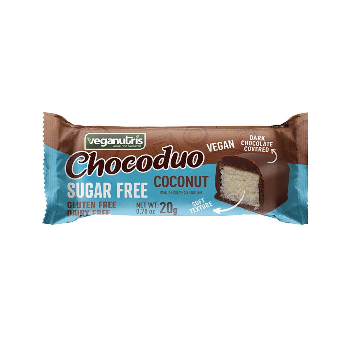 فيجانوتريس شوكودو شوكولاتة نباتية بدون سكر 4 فيجانوتريس شوكودو شوكولاتة نباتية بدون سكر 20 جرام